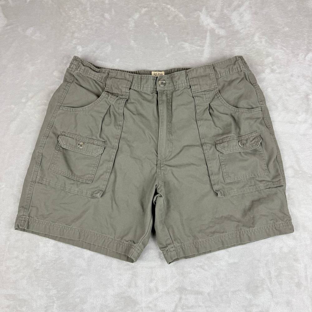 Red Head Cargo Shorts Men 40 Olive Green Canvas Utility Gorpcore Outdoors Hiking